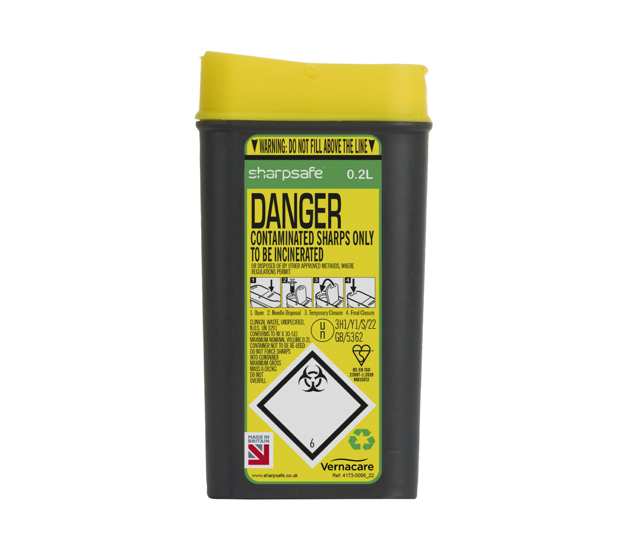 Portable Sharps / Sharpsafe 200ml