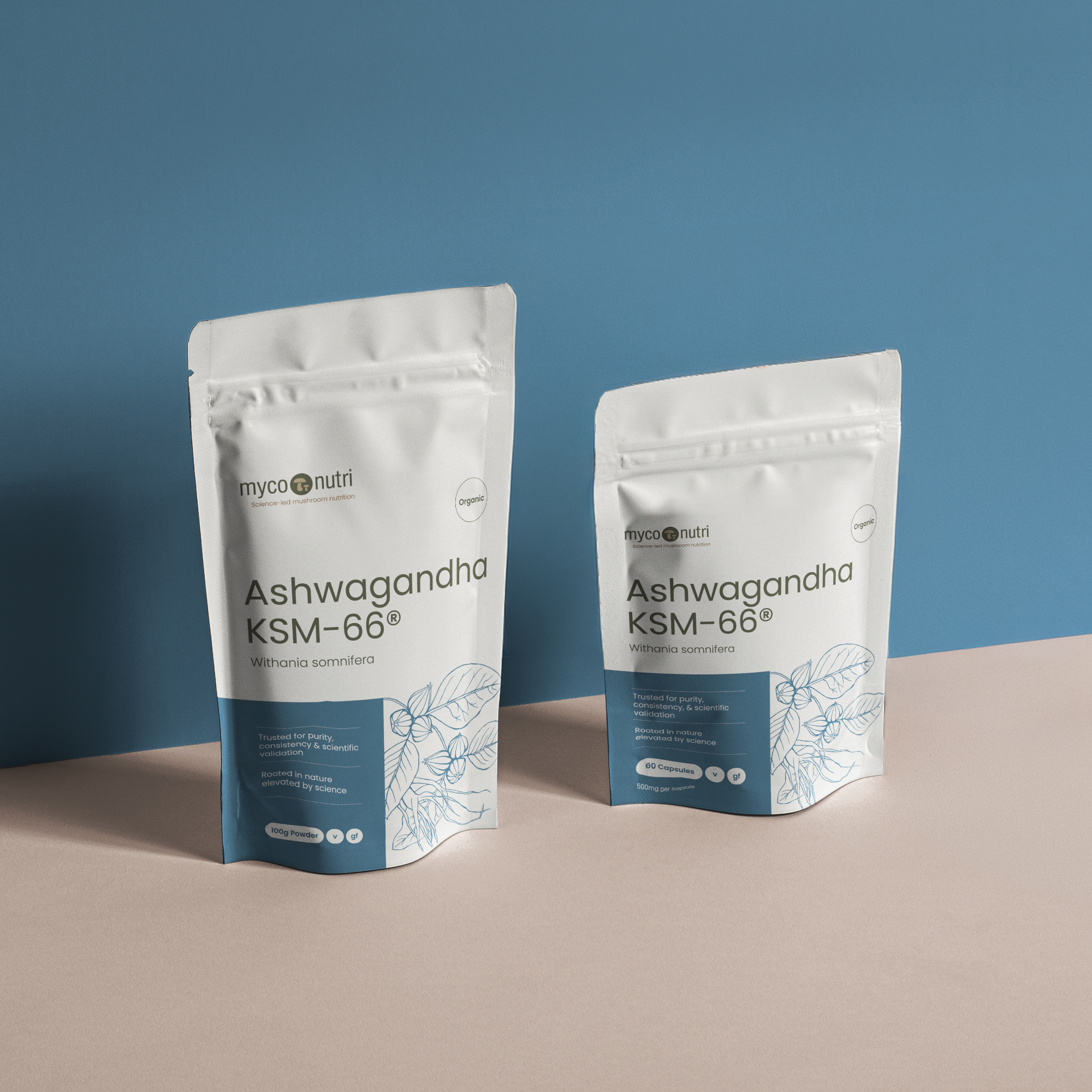 MycoNutri Organic Ashwagandha Powder 100g