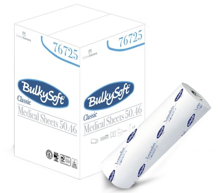 Bulkysoft Premium Medical Couch Rolls 20" White (9)