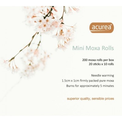 Mini Moxa Rolls on sticks (20 sticks x 10 rolls) 