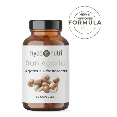 MycoNutri Sun Agaric 60 Capsules (Agaricus subrufescens)